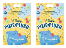 Disney Parks Pixie Plush Mystery 5 Pin Pack Pouch Set of 2 Sealed - NEW picture