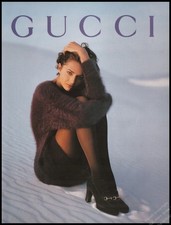 1992 High Heels Gucci Magazine Print Ad Women Fashion Long Legs shoes-IC picture