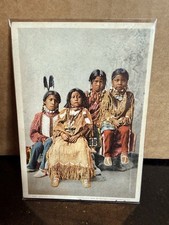 Vintage 1899 Photochrom Postcard Ute Group of Children Detroit Photographic 1906 picture