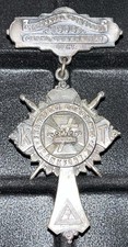 1904 Antique Masonic Knight Templar Medal 57 Annual Conclave Frankfort Kentucky picture