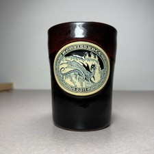 RARE Deneen Pottery 2011 Renaissance Dragon Castle Tumbler Hand Thrown USA picture