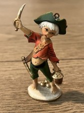 Vintage Plastic Pirate Swashbuckler Boy Figure Christmas Ornament Hong Kong picture