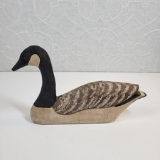 Vintage Thomas W. Miller Carved Goose Decoy Sandusky Bay Woodlife Canada Signed picture