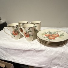 Lenox Williamsburg Boxwood & Pine Decorative Plate Gold Rim China Round picture