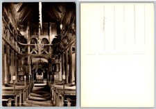 Lom Stave Church Interior Norway RPPC Vintage Postcard Carl Normann picture