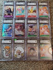 12X GRADED ONE PIECE CARD LOT, 11 GEMS, 1 MINT CHECK IT OUT LUFFY NAOMI ETC picture