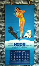 VINTAGE ARMSTRONG 1942 B&B FULL PAD PINUP CALENDAR