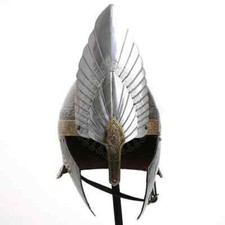 Antique Handmade 18 gauge Steel Medieval Knight LOTR Helmet of King Elendil picture