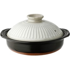 Ginpo Pottery Earthenware Pot, Chrysanthemum Design, Powder Glaze, Size 6, 1-Pe_ picture