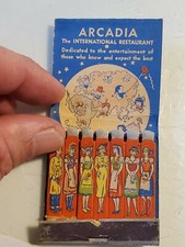 vintage feature matchbook Arcadia The International Restaurant widener building  picture