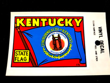 Kentucky State Flag Vintage Travel Souvenir Decal / Window Sticker - Free S&H  picture