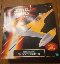 1998 Star Wars Phantom Menace EP1 Electronic NABOO FIGHTER Hasbro NIB Vintage picture