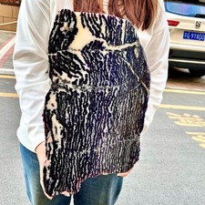 3.94LB  Beautiful Zebra Rock - Unique Purple and White Striped Gemstone picture