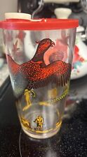 Vintage~Hazel Atlas Cocktail Shaker with Pheasants ~ @1950's~MCM With Red Top picture