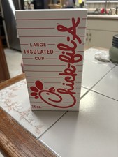Chick-fil-A 24oz Insulated Cup with Lid Straw and Sticker Stainless Steel picture