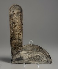 Plaster Tombstone Casts Memento  Mori William Dickson, Jabez Smith Vintage 1950s picture