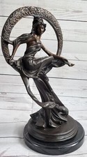 Handmade Elegant Nude of Love Beauty Prosperity Venus Moon Bronze Marble Figure picture