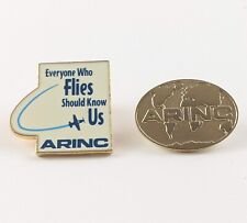 2 Vintage ARINC Pins | Aviation, Defense, Communications, Aeronautical Radio Inc picture