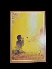 Vintage Unsigned North Star Themed Christmas Greeting Card picture