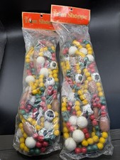 Vintage Wooden Bead Sports Garland Lot 2 The Trim Shoppe Christmas Tree picture