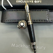 MONTBLANC Johann Wolfgang von Goethe Homage Black Silver Fountain Pen Gift picture