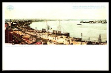 LOUISIANA, New Orleans, View of The City & The Crescent Mississippi-Postcard G94 picture
