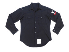 US Navy Men's Shirt 15.5 x 34 Long Sleeve P/W Blue 3346 Tropical Dress Uniform picture