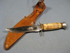 Rare Vintage German Overland #707 Hunting Knife with Sheath picture