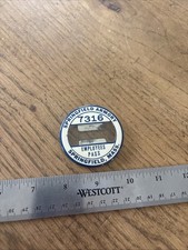 Rare VTG 1940's Springfield Armory Employee Pass Badge ID Pin Military History 3 picture