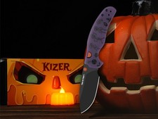 Kizer Sheepdog C01C 2.9 BD Folding Knife ELMAX Blade GIDG10 Handle Halloween picture