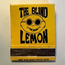Vtg The BLIND LEMON Matchbook Bar Mt Adams Cincinnati OH Music 60’s Underground picture