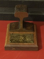 Vintage Durango & Silverton Narrow Gauge RR Railroad Track Slice Plaque Souvenir picture