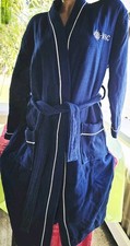 Msc Cruise Ship Bath robe Wrap Rare Cotton Terry Waffle Navy Long Men Women M L  picture