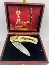 Vtg Pinup Girls Vicki Folding Knife Stainless Polished Blade Limited Edition picture