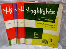 Vtg Lot/4 HIGHLIGHTS The Monthly Book for Children MAR 1973 FEB APR DEC 1974 picture