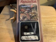 Remington Turkey Tin Collector Gift Pocket Knife Set R15687 picture