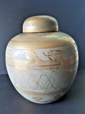 Porcelain Turquoise and Gold  Ginger Jar by JOSIE M. PENZATO picture