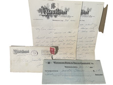 ATQ Ellis Hotel Love Letter Waterloo IA 1924 Env Stationery Letterhead Check picture