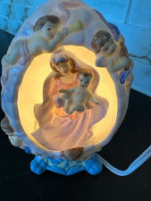 Avon Inspirational Virgin Mary Madonna & Child Plug-In Lighted Bisque Figurine picture