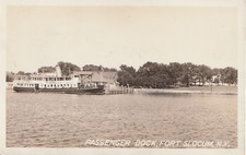 1938 Passenger Dock New York NY Fort Slocum Posted Antique Postcard picture
