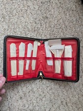 Vintage Barlow 7 Piece Executive Stainless Steel Tool Kit In Zipper Case Japan picture
