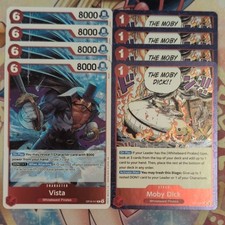 4 x Vista OP16-011 R & 4 x Moby Dick OP16-021 R One Piece Mint Playsets RED picture