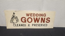 1950'S/60'S Wedding Gown Service Trade occupational Sign Display Embossed  picture