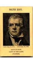 Sir Walter Scott Playing Card Kenilworth Ivanhoe 1800s picture