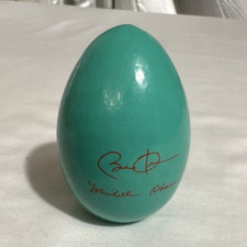 Presidential Barack Obama Teal Egg Signed by Michelle Obama (Not Authenticated) picture