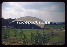 1950s Red Border Kodachrome slide ABSTRACT  ARCHITECTURE possibly BOSTON  Arena? picture
