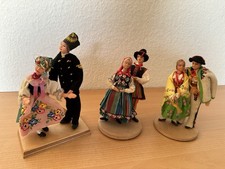 Vintage Polish Folk Art Dolls Cepelia Krakow Lalki Regionalne Set 3 picture