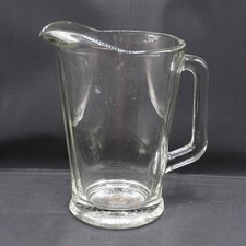 Heavy Glass Pitcher Clear Barware Iced Tea Beer Water picture