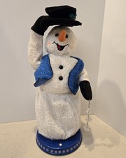 VTG 2002 Gemmy Holiday Spinning Snowflake Snowman Miser - Works Partially - Read picture