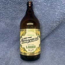 RARE 1947 NARRAGANSETT LAGER BEER ONE QUART BOTTLE 10” CRANSTON RHODE ISLAND picture